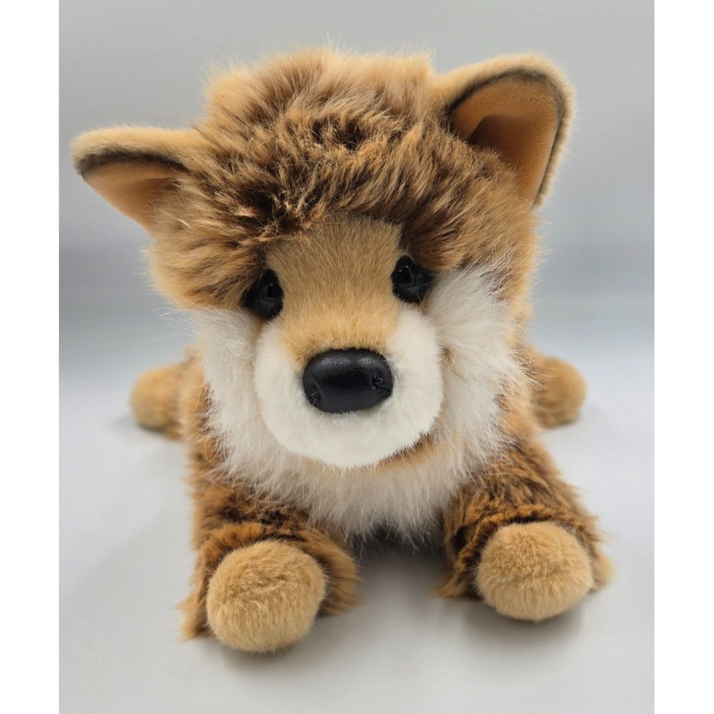 Douglas the Cuddle Toys Dove Pomsky Plush Dog 10" Stuffed Animal Brown White